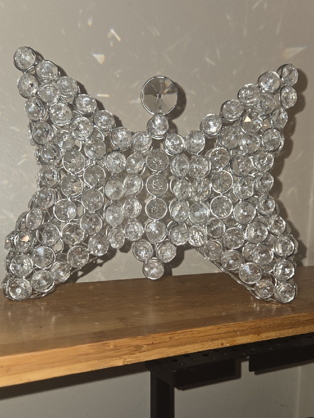 Crystal Butterfly Table Accent - Clear Sparkling Design